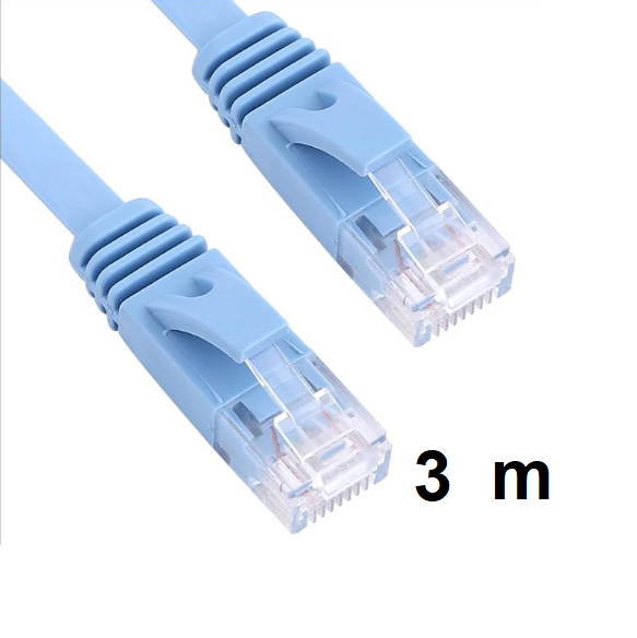 Cat6 Ethernet 3m Cable, Blue, carton of 10 ea