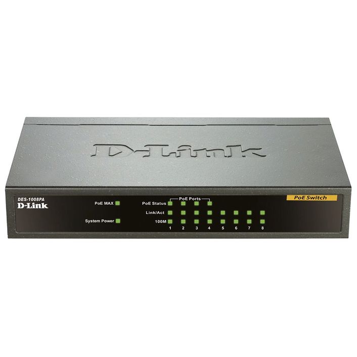 D-Link 8 Port 802.3af PoE Switch, carton of 11 ea