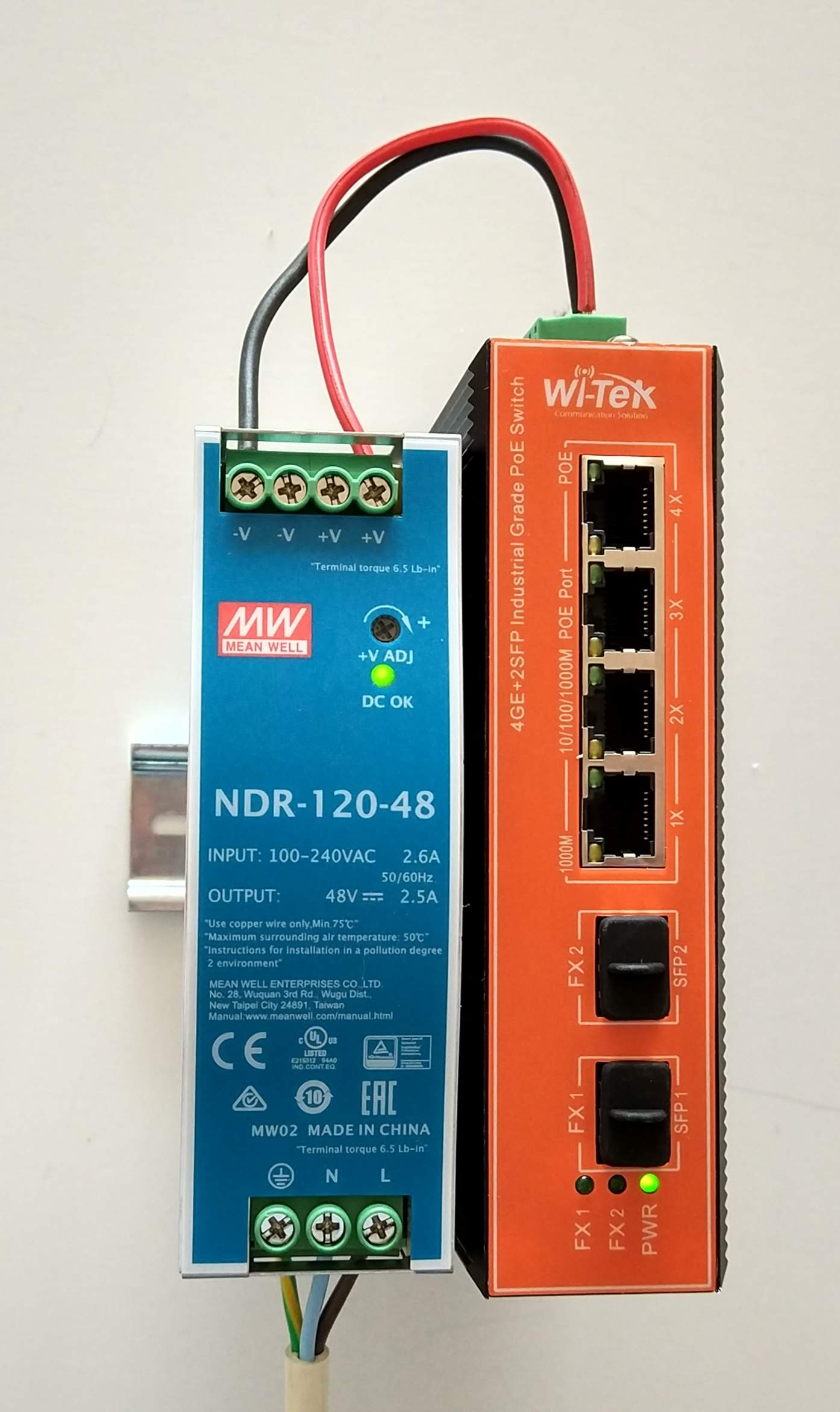 NDR-120-48 | Power Supply, 48~55 V, 120W, DIN Rail