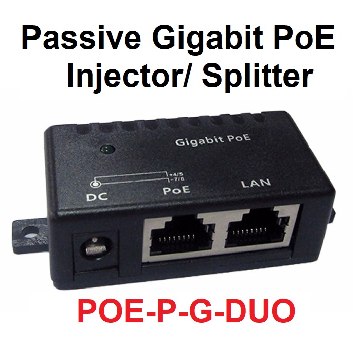 Passive PoE GbE Duo, Grounded, carton of 10 ea