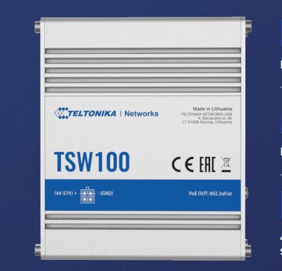 Industrial PoE+ Switch, 54/120 W, carton of 10 ea
