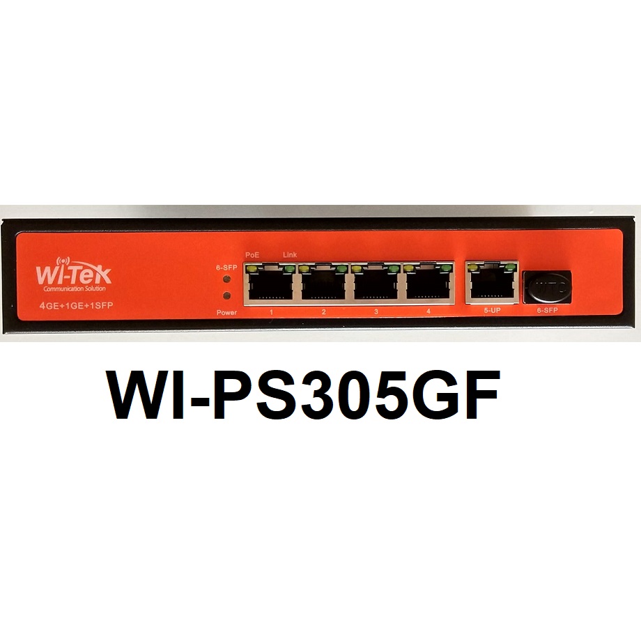 5 Port GbE 802.3at SFP PoE Switch