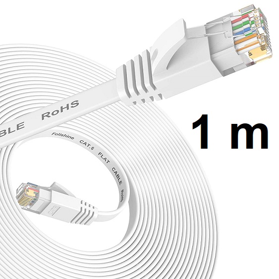 Cat6 Ethernet 1m Cable, carton of 10 ea