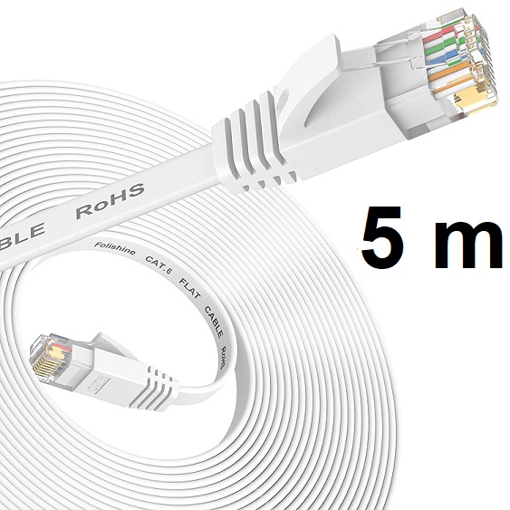 Cat6 Ethernet 5m Cable, carton of 10 ea