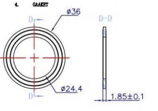 GLAND-RJ45-FT-Cat5e | Cable Gland, IP67, RJ45 feed-thru