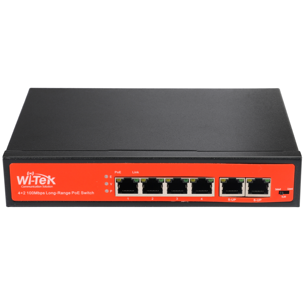6 Port GbE 802.3af/at/bt PoE Switch, carton of 25 each