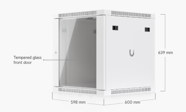 Shop 12U Rack Cabinet, 600mm deep, Glass door Online | Freenet ...