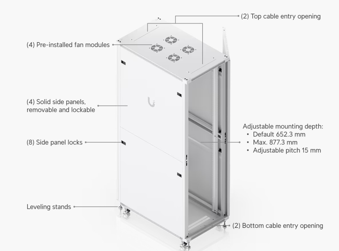 Shop 42U Rack Cabinet, 1000mm deep, Perf. door Online | Freenet ...