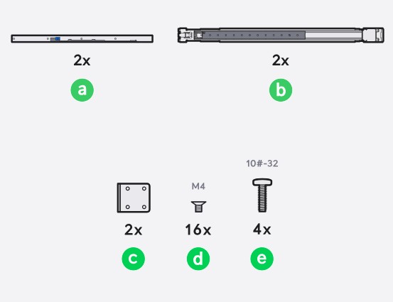 Unify Rack Rails Shop UniFi Sliding Rack Rails Online | Freenet Warehouse Pty Ltd
