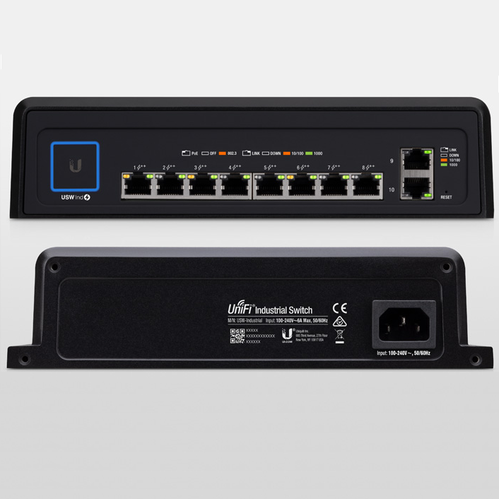 UniFi Rugged 10-port 802.3bt Switch, carton of 2 ea